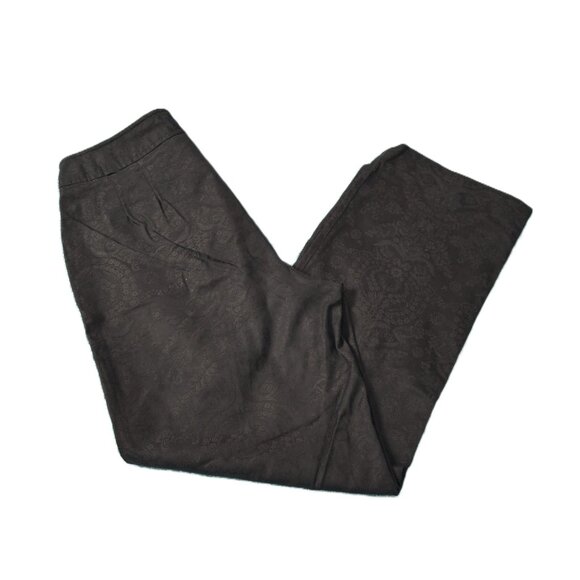 Northern Reflections High Rise  Straight Leg Light Cotton Jacquard Pants Size 10 - Picture 2 of 10